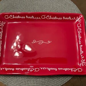 Christmas Hallmark O Christmas Treats Rectangular Plate